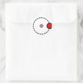 Waterstof Atom Ronde Sticker (Tas)