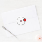 Waterstof Atom Ronde Sticker (Envelop)