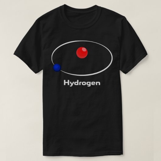 Waterstof Atom T-shirt (Design voorkant)