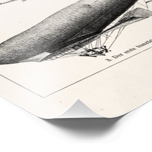  waterstof blimps Zeppelins Balloons Retro Foto Afdruk (Hoek)