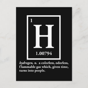 waterstof - een gas dat mensen raakt briefkaart