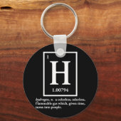 waterstof - een gas dat mensen raakt sleutelhanger (Voorkant)