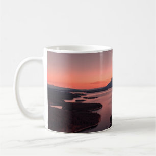 WATERSTOF NAAR HET BEELDSCHERM TIJDENS DE SUNSET KOFFIEMOK