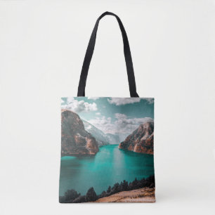 WATERSTOF TUSSEN BROWN-MOUNTAINS TOTE BAG