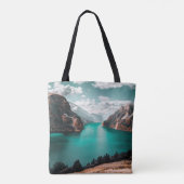 WATERSTOF TUSSEN BROWN-MOUNTAINS TOTE BAG (Achterkant)