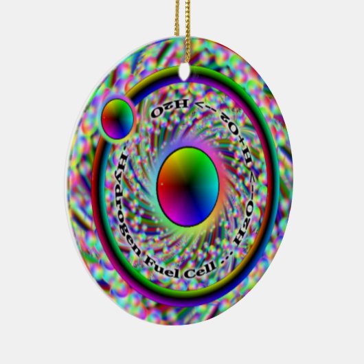 Waterstofcel- en vredesspiraal keramisch ornament (Rechts)