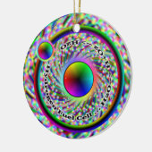 Waterstofcel- en vredesspiraal keramisch ornament (Links)