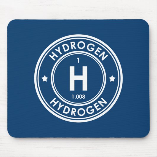 Waterstofelement Blauwe Muismat (Voorkant)