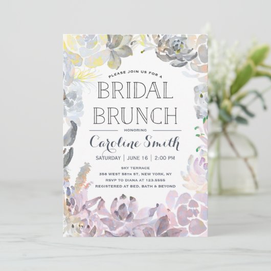 Waterstofzuigen | Bridal Brunch Kaart (Staand voorkant)