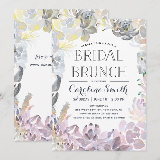 Waterstofzuigen | Bridal Brunch Kaart (Voorkant / Achterkant)