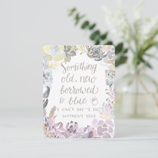 Waterstofzuigen | Bridesmaid Card Kaart (Staand voorkant)