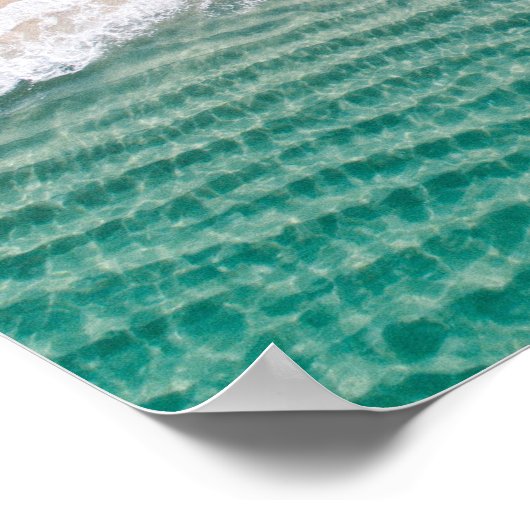  waterstrand turquoise poster (Hoek)