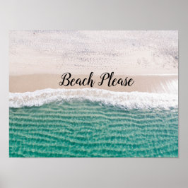  waterstrand turquoise poster