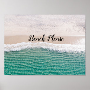  waterstrand turquoise poster