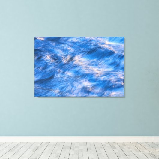 Waterstroom Abstract Canvas Afdruk (Insitu (Houten vloer))
