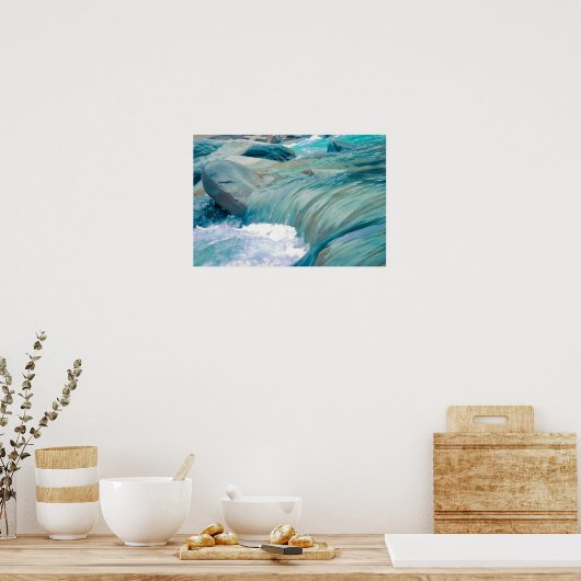 Waterstroom in de rivier poster (Keuken)