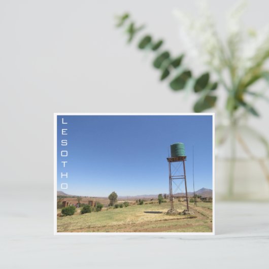 watertank van lesotho briefkaart (Staand voorkant)