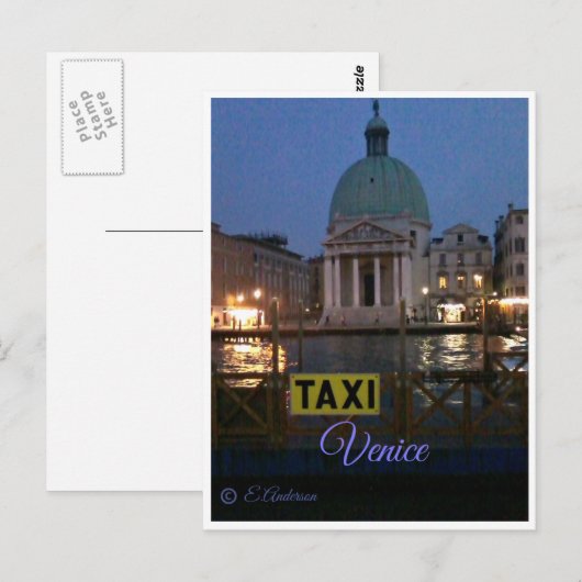 Watertaxi Venice, Italië Briefkaart (Voorkant / Achterkant)