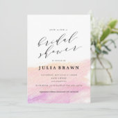 WATERTCOLOR WASH bruids douche uitnodiging (Staand voorkant)