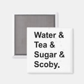 Watertea Sugar Scoby Magneet (Voorkant / Achterkant)
