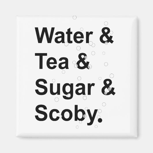 Watertea Sugar Scoby Magneet (Voorkant)