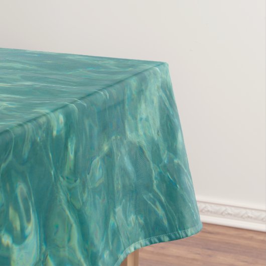 Watertexturen van Caraïbisch Zee, groen Tafelkleed (Voorbeeld)