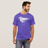 Waterthrush Witte Ontwerp T-shirt (Voorkant volledig)