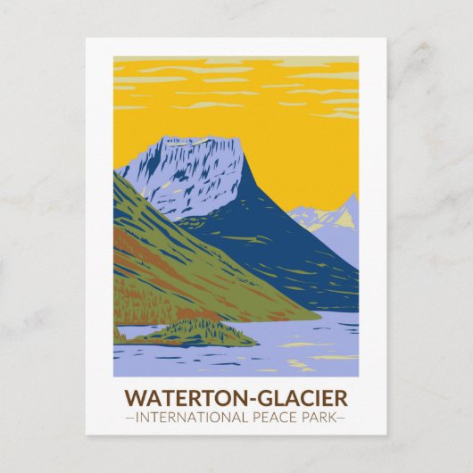 Waterton-Glacier International Peace Park  Briefkaart (Voorkant)