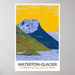 Waterton-Glacier International Peace Park  Poster