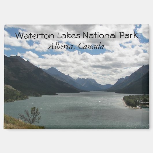 Waterton Lakes Nationaal Park Landschap Magneet (Voorkant)