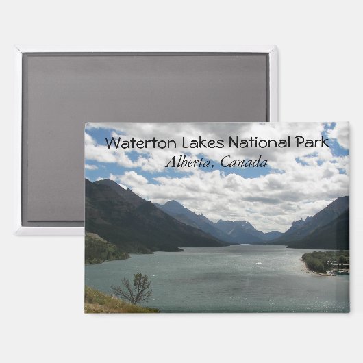 Waterton Lakes Nationaal Park Landschap Magneet (Voorkant / Achterkant)