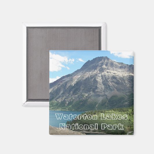 Waterton Lakes Nationaal Park Landschap Magneet (Voorkant / Achterkant)