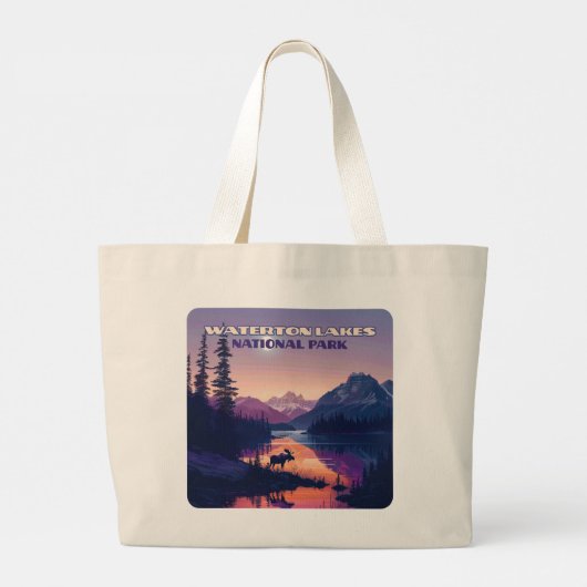 Waterton Lakes National Park Canada Alberta Grote Tote Bag (Achterkant)