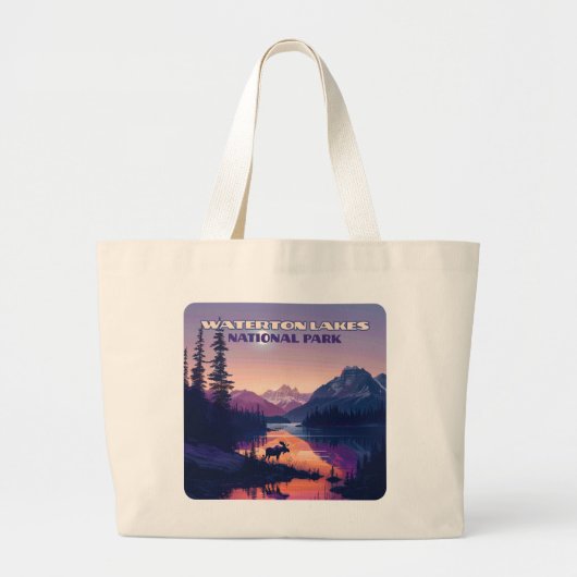 Waterton Lakes National Park Canada Alberta Grote Tote Bag (Voorkant)