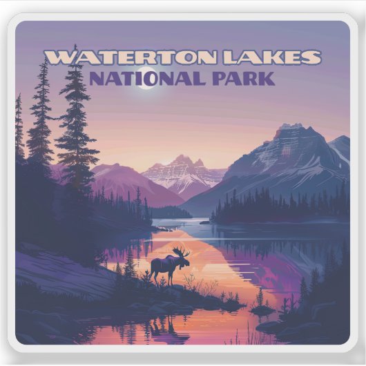 Waterton Lakes National Park Canada Alberta Sticker (Voorkant)