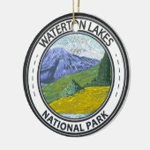 Waterton Lakes National Park Canada Badge Keramisch Ornament (Links)