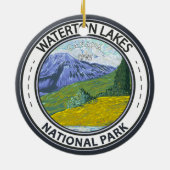 Waterton Lakes National Park Canada Badge Keramisch Ornament (Achterkant)
