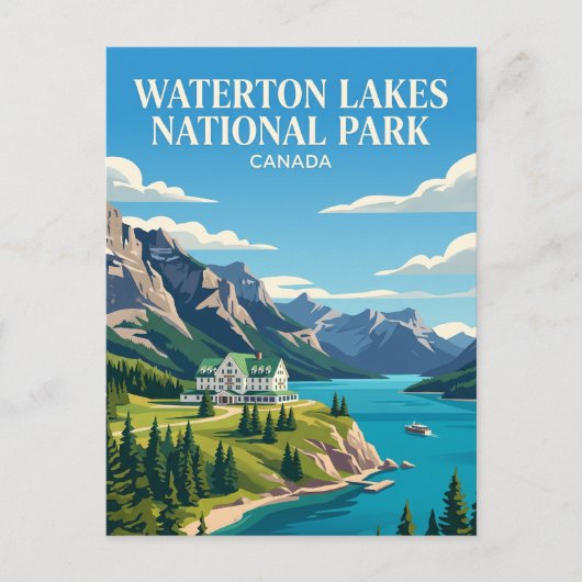 Waterton Lakes National Park Canada Briefkaart (Voorkant)