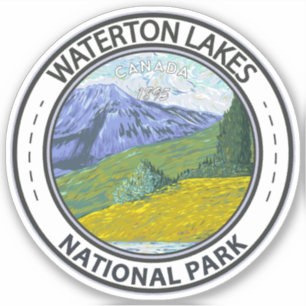 Waterton Lakes National Park Canada Travel  Sticker