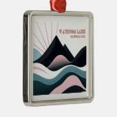 Waterton Lakes National Park Gekleurde heuvels Metalen Ornament (Rechts)