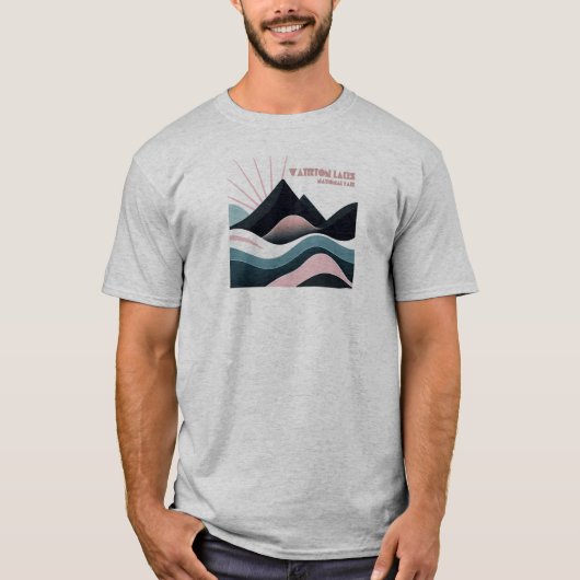 Waterton Lakes National Park Gekleurde heuvels T-shirt (Voorkant)
