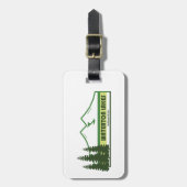 Waterton Lakes National Park Groene strepen Bagagelabel (Voorkant verticaal)