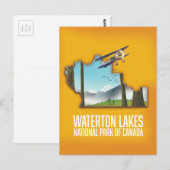 Waterton Lakes National Park of Canada Art Print Briefkaart (Voorkant / Achterkant)