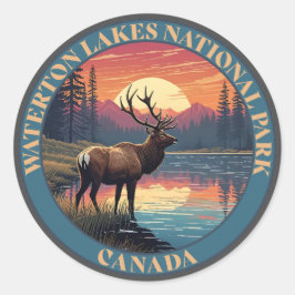 Waterton Lakes National Park of Canada Ronde Sticker
