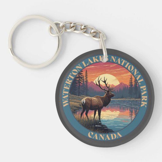Waterton Lakes National Park of Canada Sleutelhanger (Voorkant)