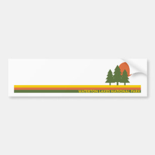Waterton Lakes National Park Pine Trees Sun Bumpersticker