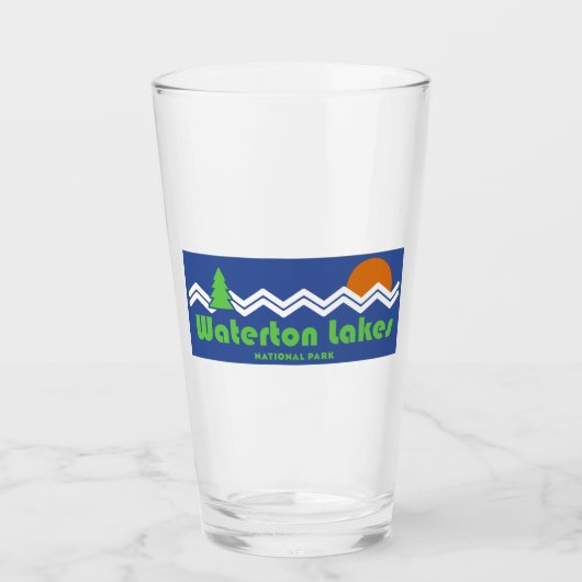 Waterton Lakes National Park Retro Glas (Voorkant)