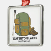 Waterton Lakes National Park rugzak Metalen Ornament (Links)