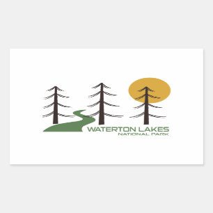 Waterton Lakes National Park Trail Rechthoekige Sticker