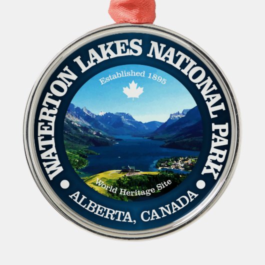 Waterton Lakes NP Metalen Ornament (Voorkant)